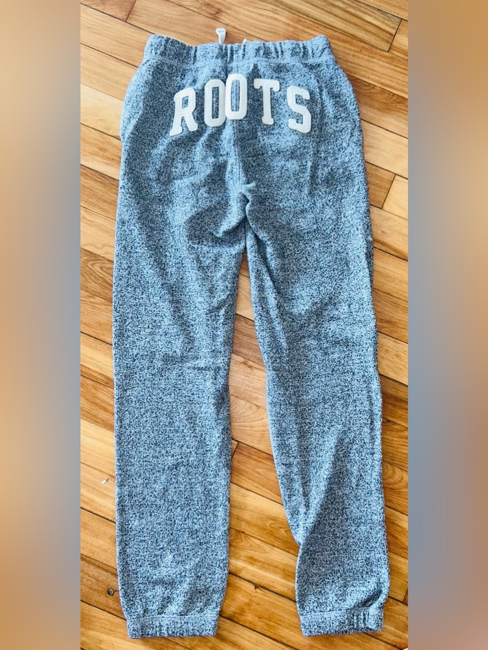 Roots Grey Kids Jogger Pants with Drawstring size 10 - Picture 2 of 4